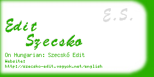 edit szecsko business card